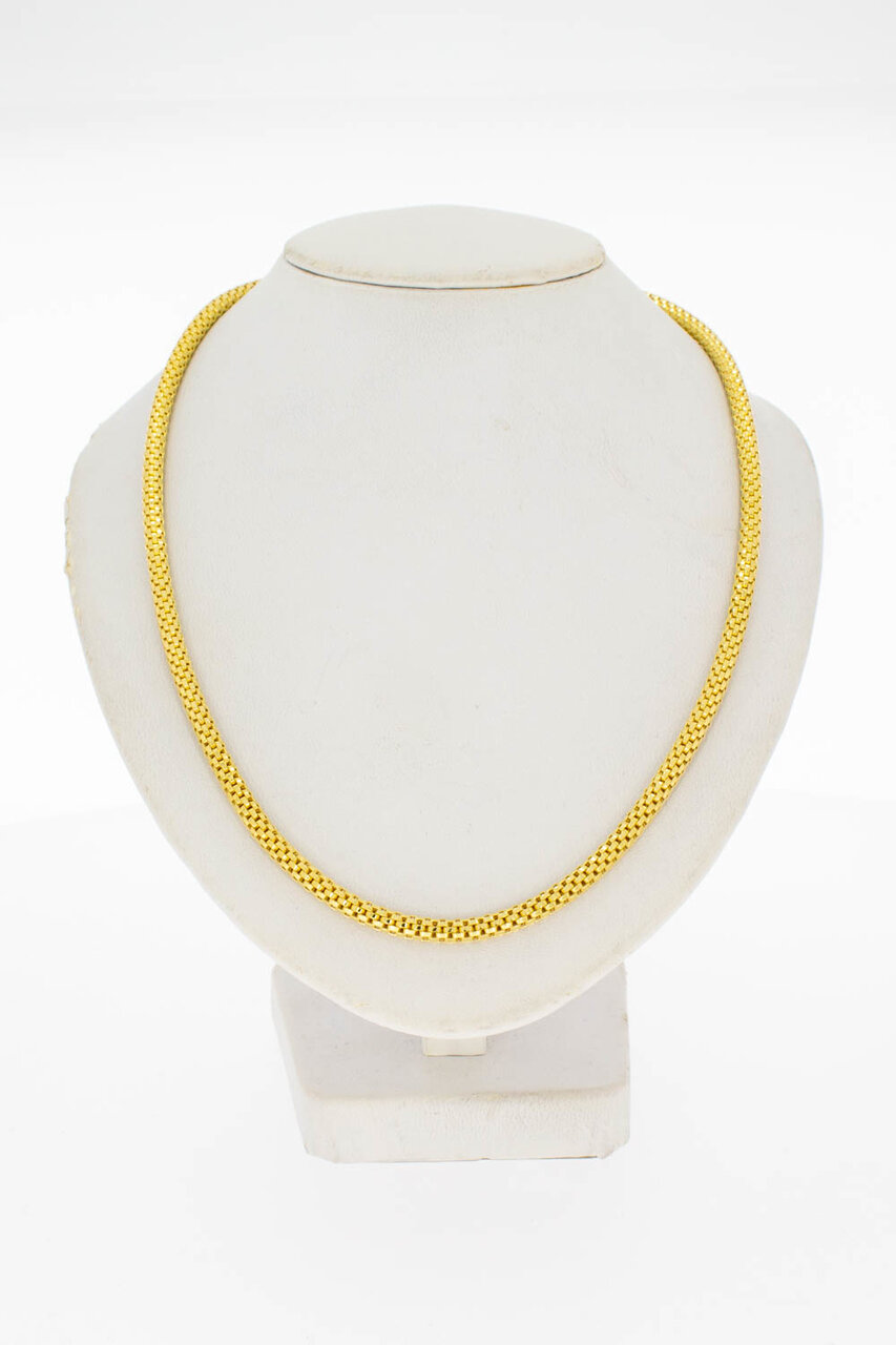 Gouden slangenketting 18 karaat gevlochten - 71,5 cm