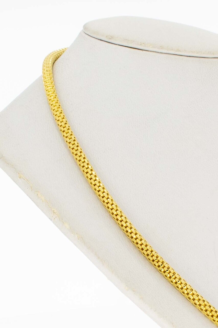 Gouden slangenketting 18 karaat gevlochten - 71,5 cm