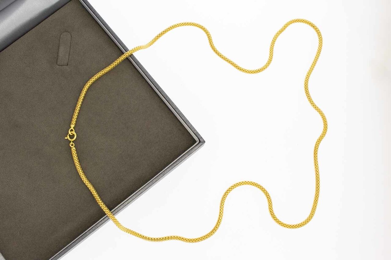 Gouden slangenketting 18 karaat gevlochten - 71,5 cm