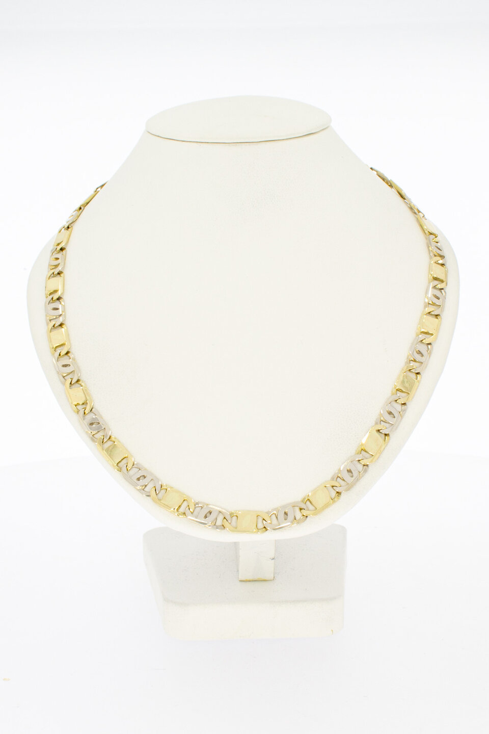 Gouden valkenoog ketting 18 karaat - 54 cm