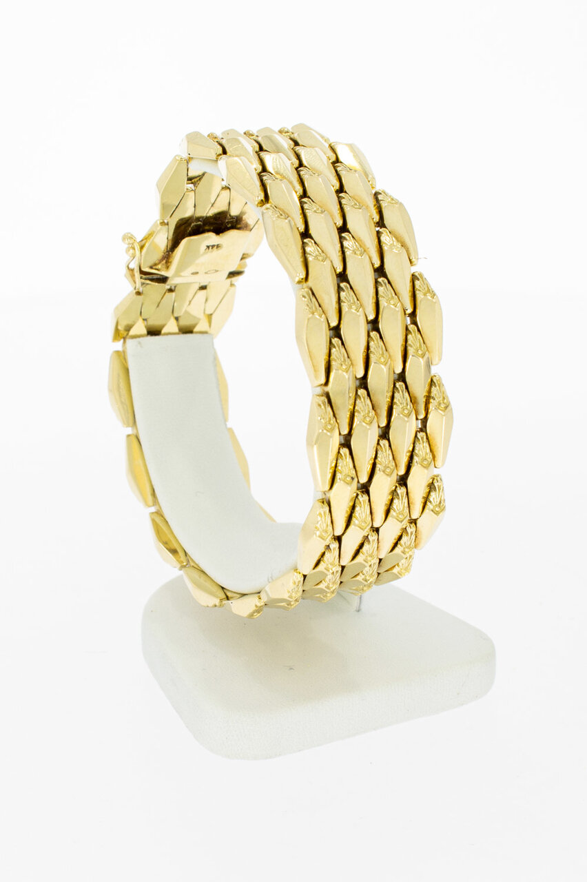 Vintage brede gouden armband 14 karaat - 19,9 cm (40,2 g)