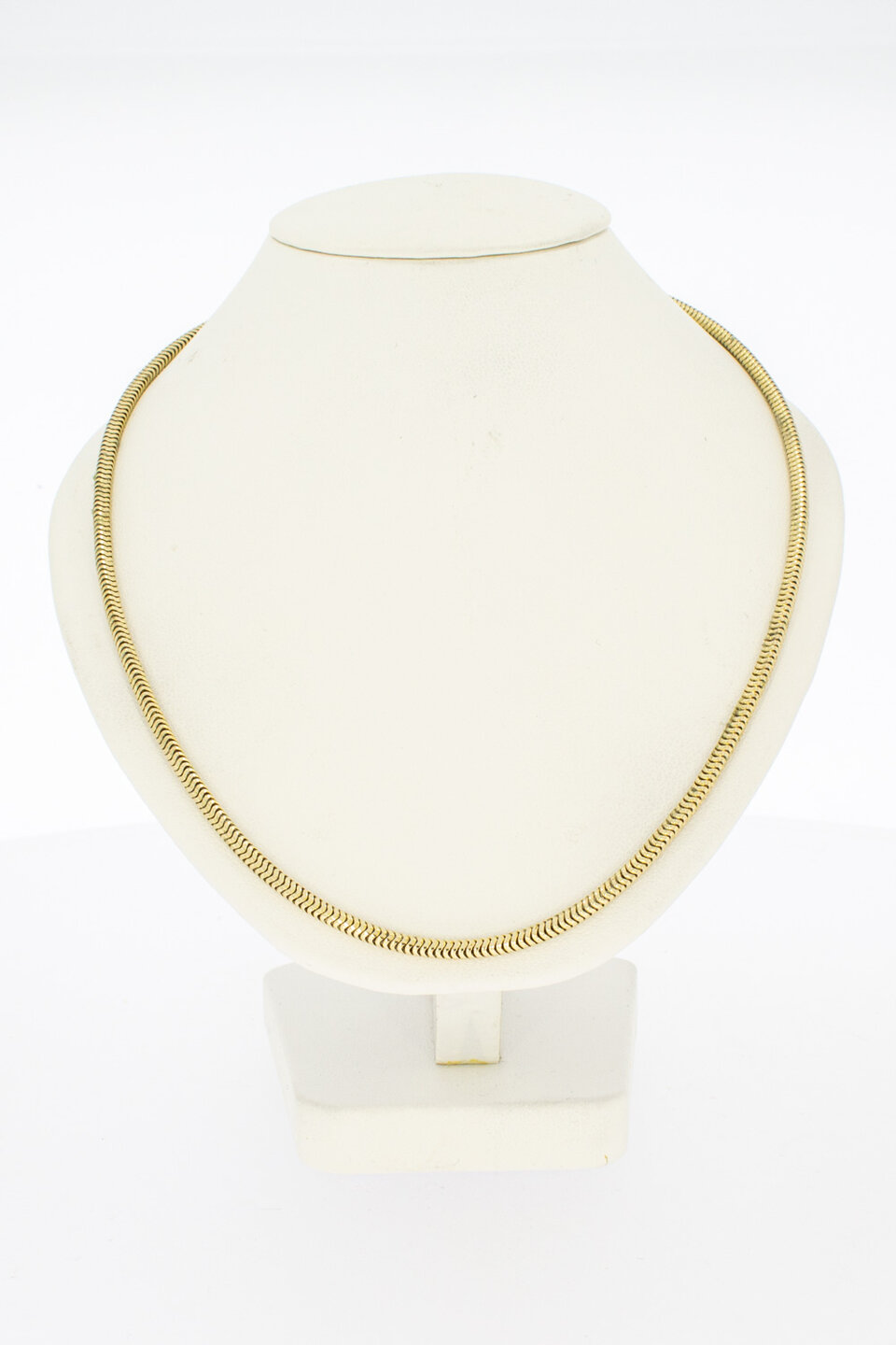Gouden slangencollier 14 karaat - 42 cm