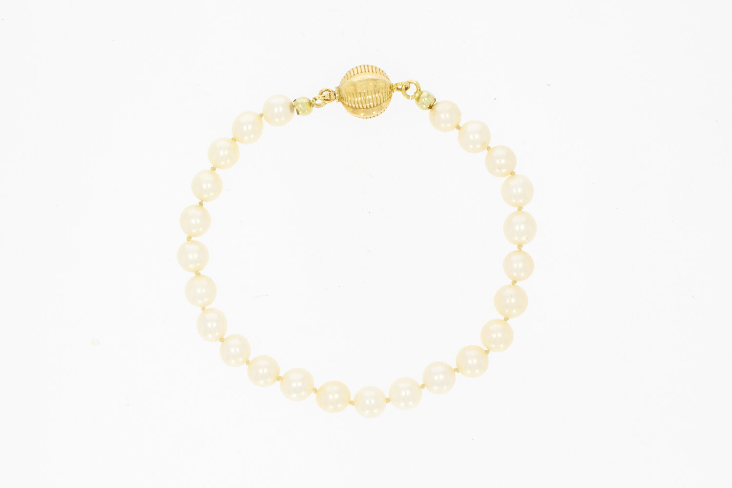 Gouden parelarmband 14 karaat - 21 cm