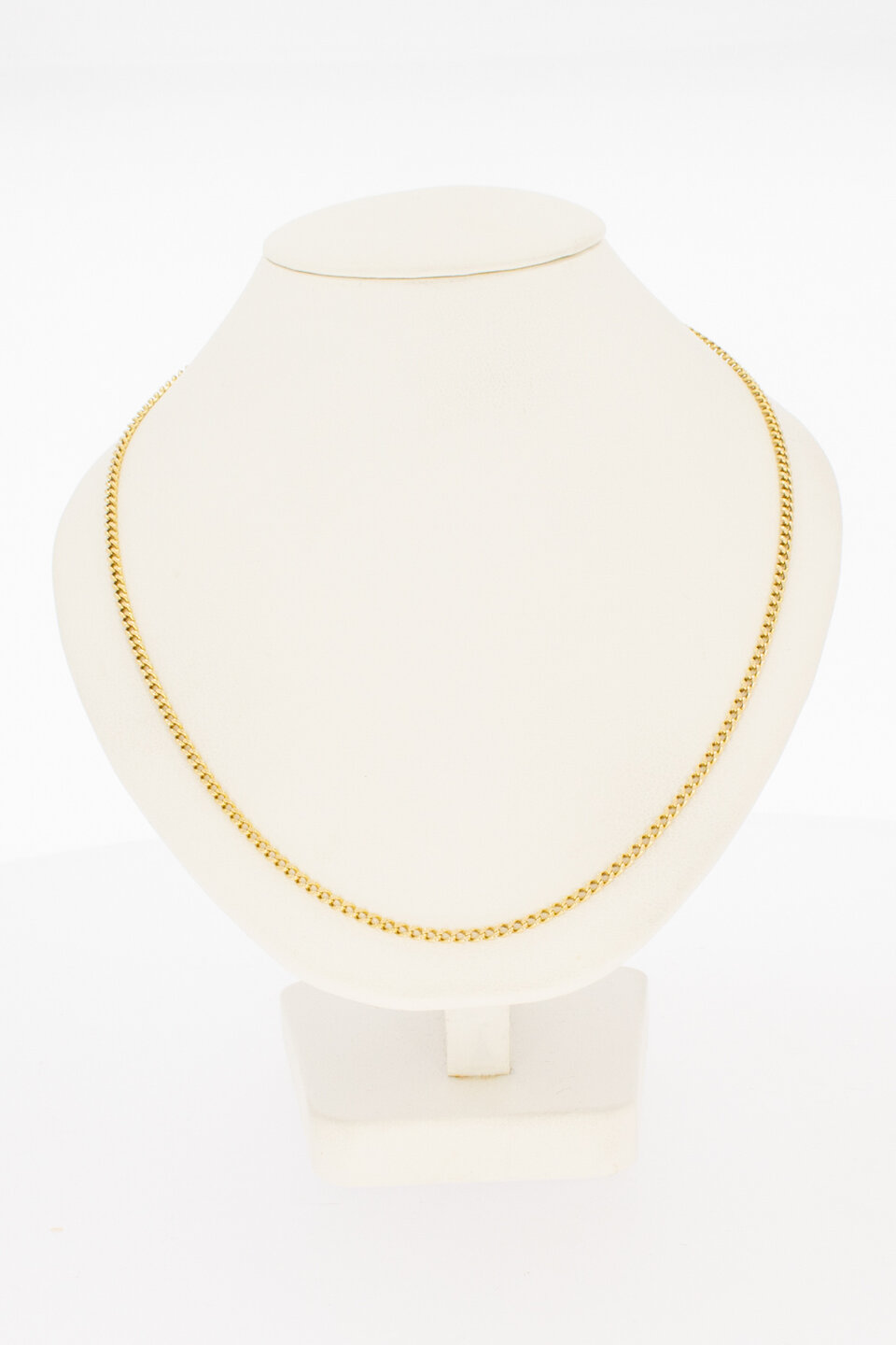 18 karaat geelgouden gourmetketting  60 cm
