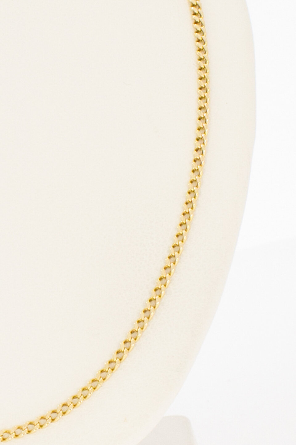 18 karaat geelgouden gourmetketting  60 cm