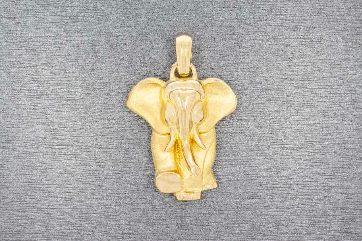 18 Karaat gouden Olifant hanger - 3,3 cm