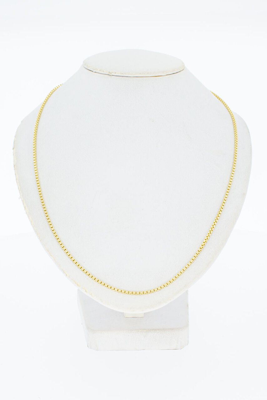 Gouden figaro ketting 14 karaat - 46,7 cm