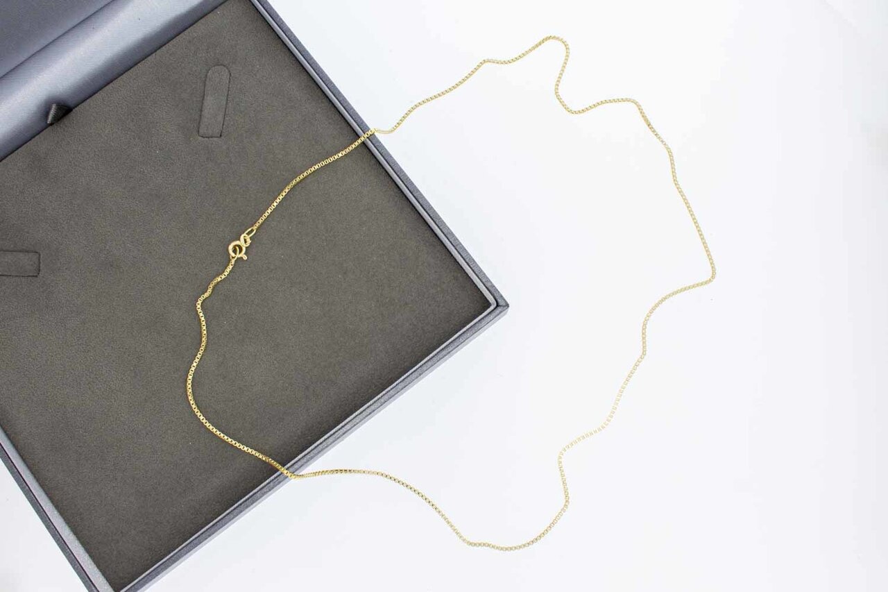 Gouden figaro ketting 14 karaat - 46,7 cm
