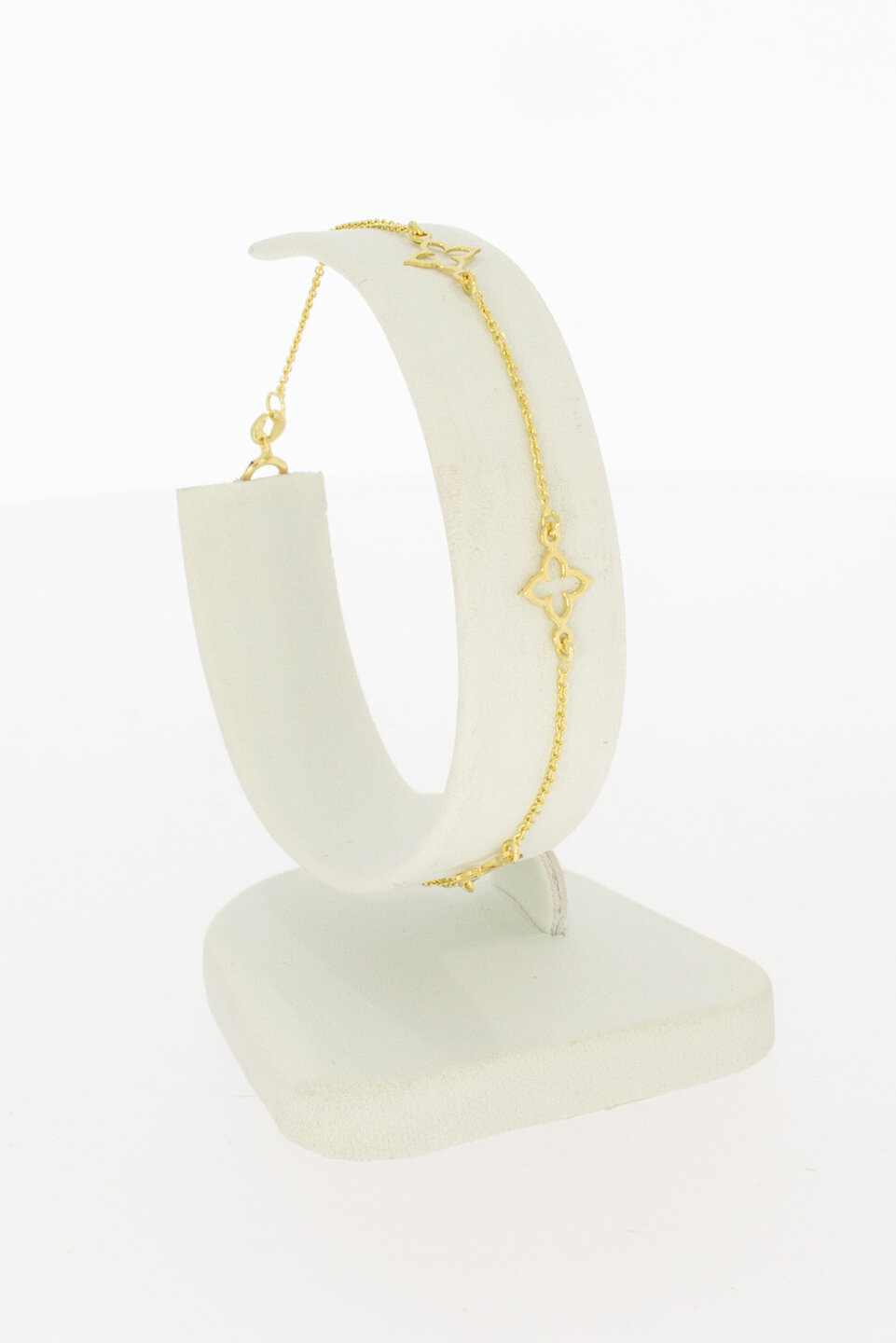 9 karaat fantasie dames armbandje - 18,5 cm