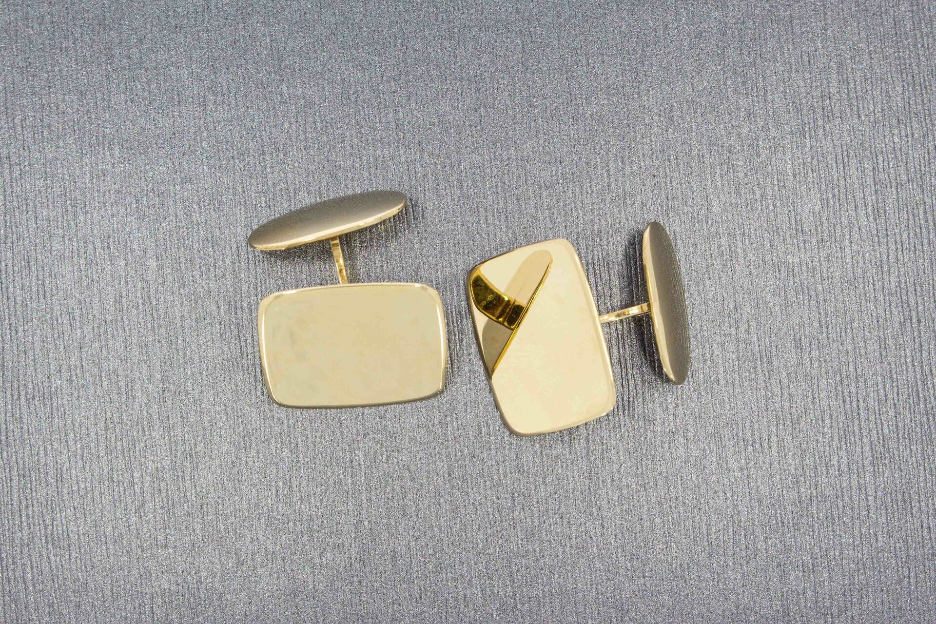 Gouden manchetknopen 14 karaat - 2 cm