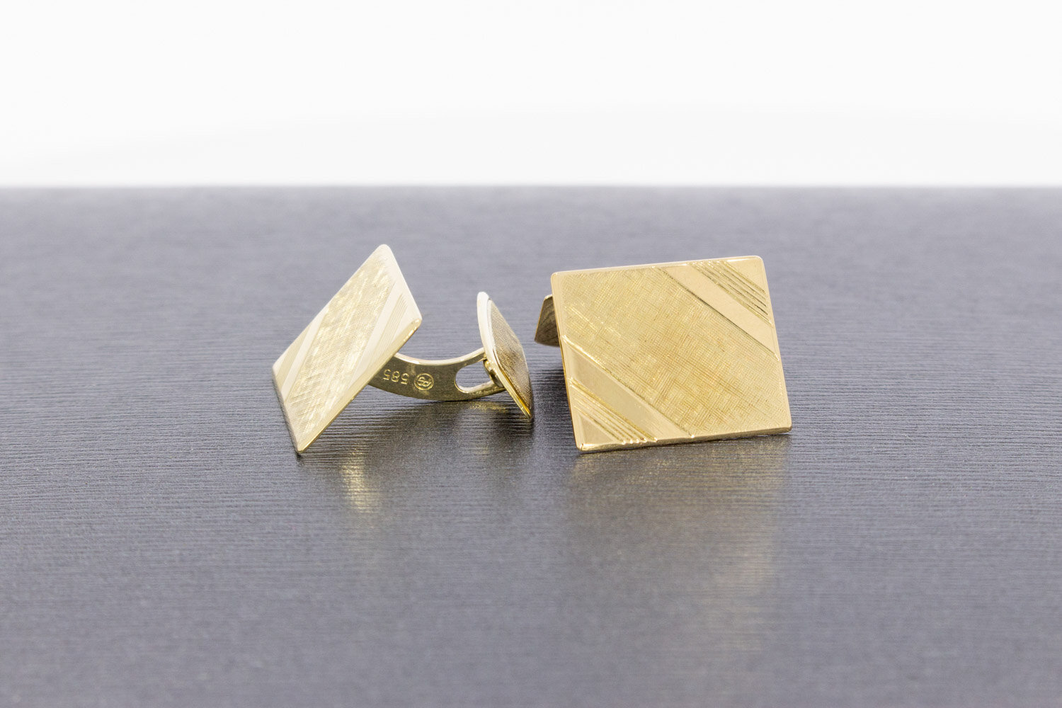 Gouden manchetknopen 14 karaat - 19,2 mm