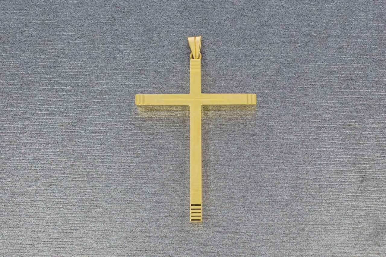 Gouden kruis hanger 18 karaat - 4,8 cm
