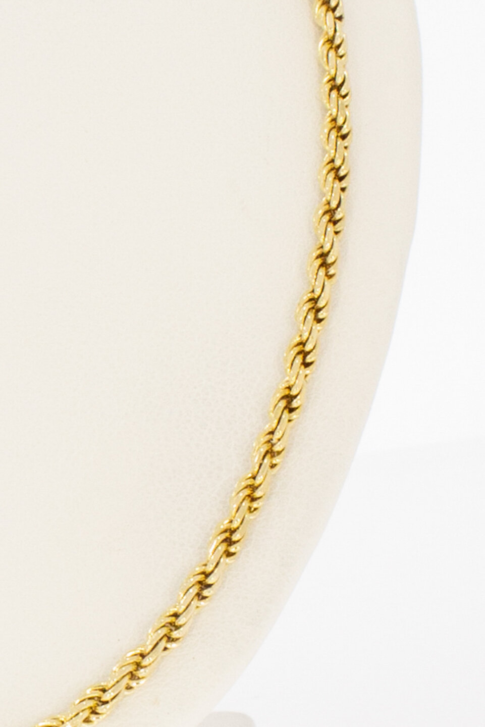 Dames koordketting 14 karaat goud  - 45,5 cm