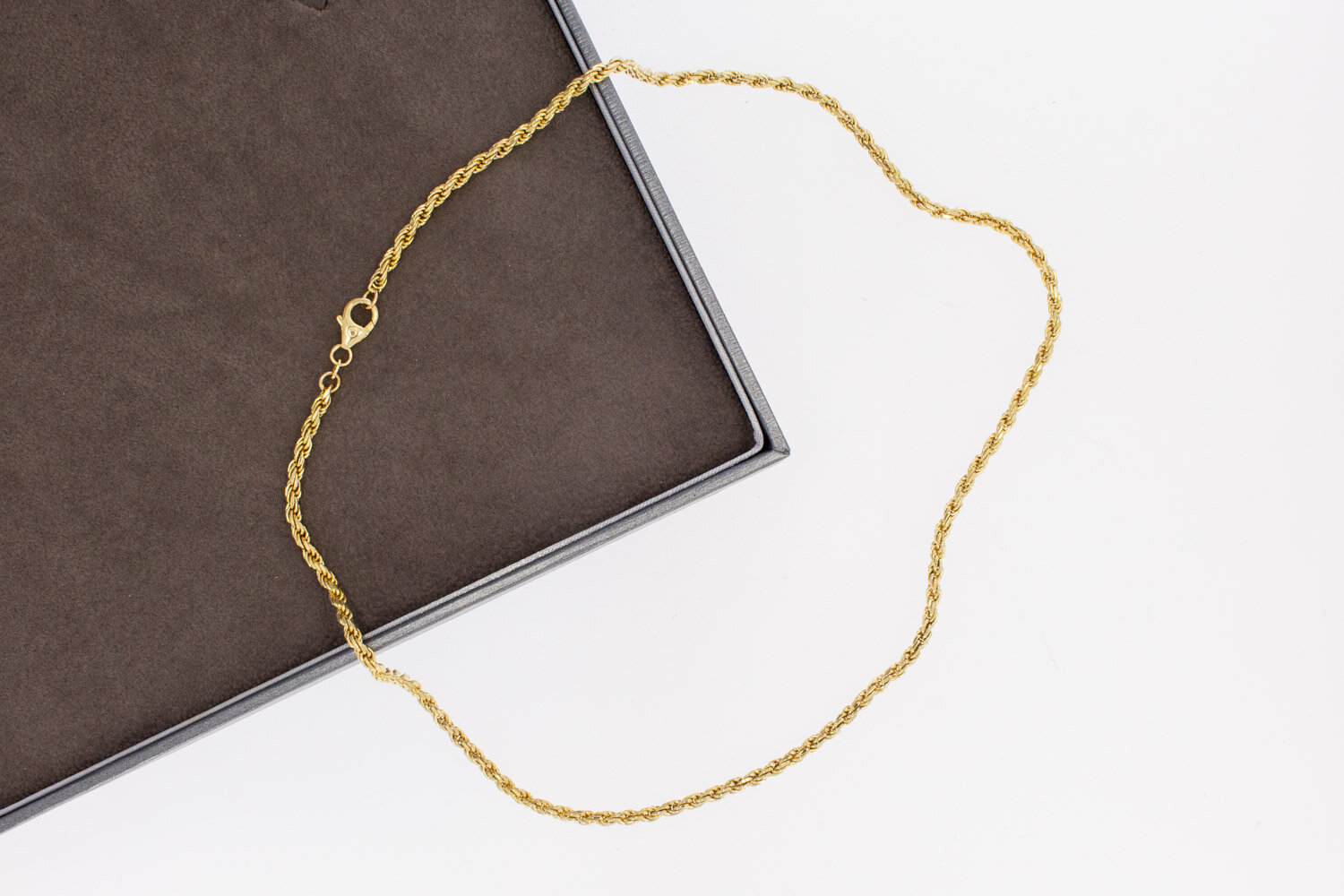 Dames koordketting 14 karaat goud  - 45,5 cm