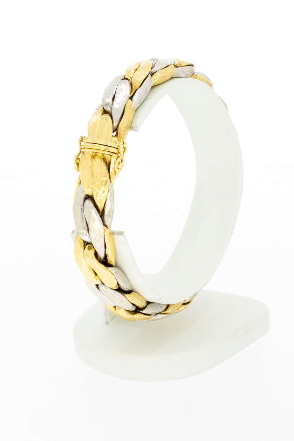 18 Karaat gevlochten ketting  - 61,5  cm