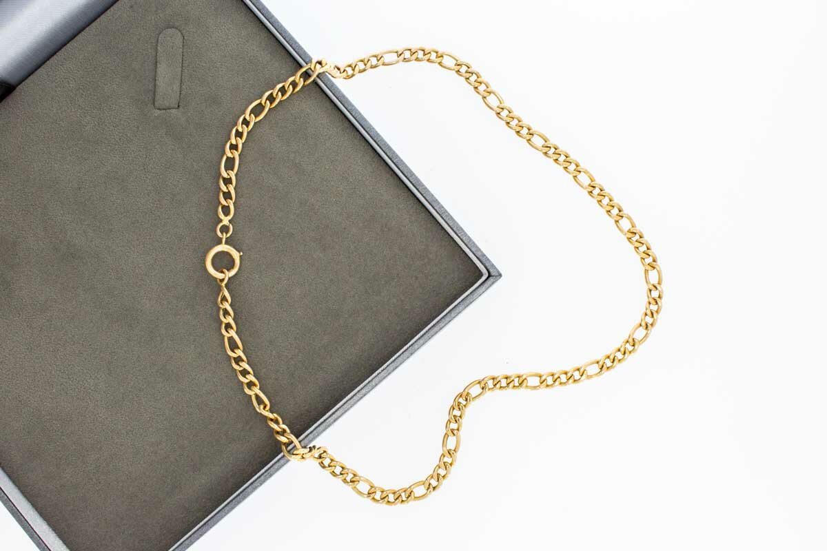 Figaro ketting 14 Karaat goud - 45,5 cm