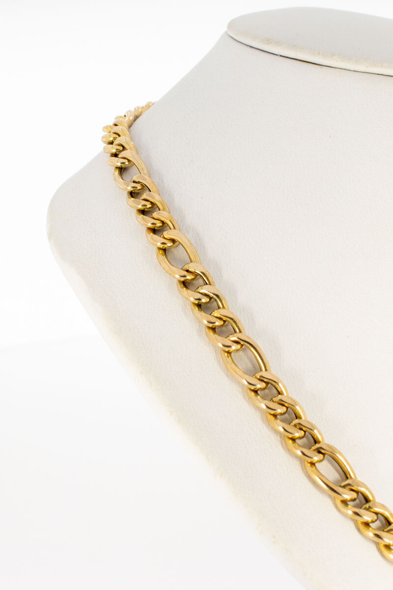 Figaro ketting 14 Karaat goud - 45,5 cm