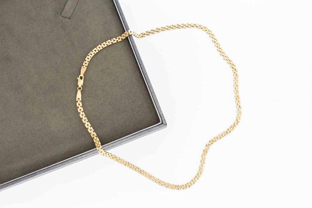 Staafjes Collier 14 karaat goud - 42,3 cm