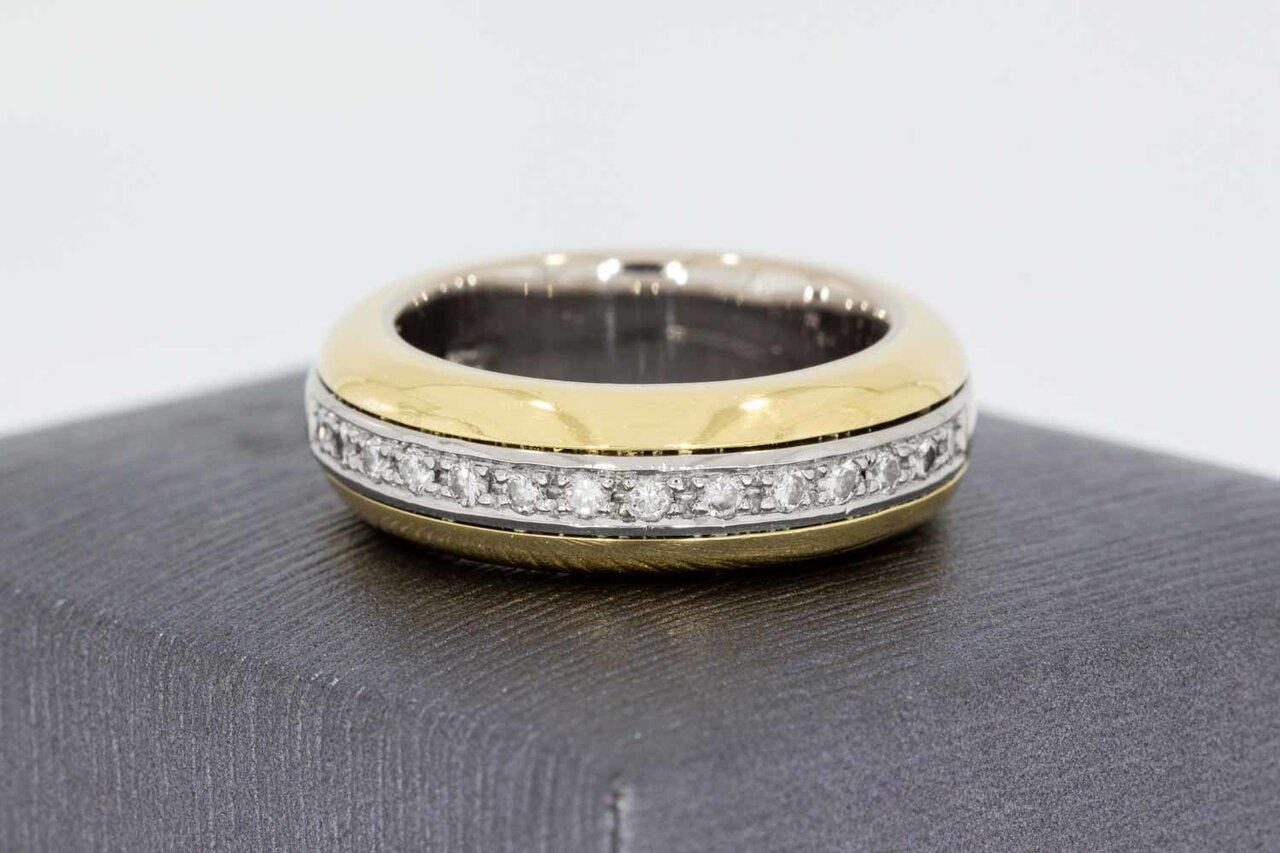 18 Karaat gouden dames ring  0.28 ct  - 17,6 mm