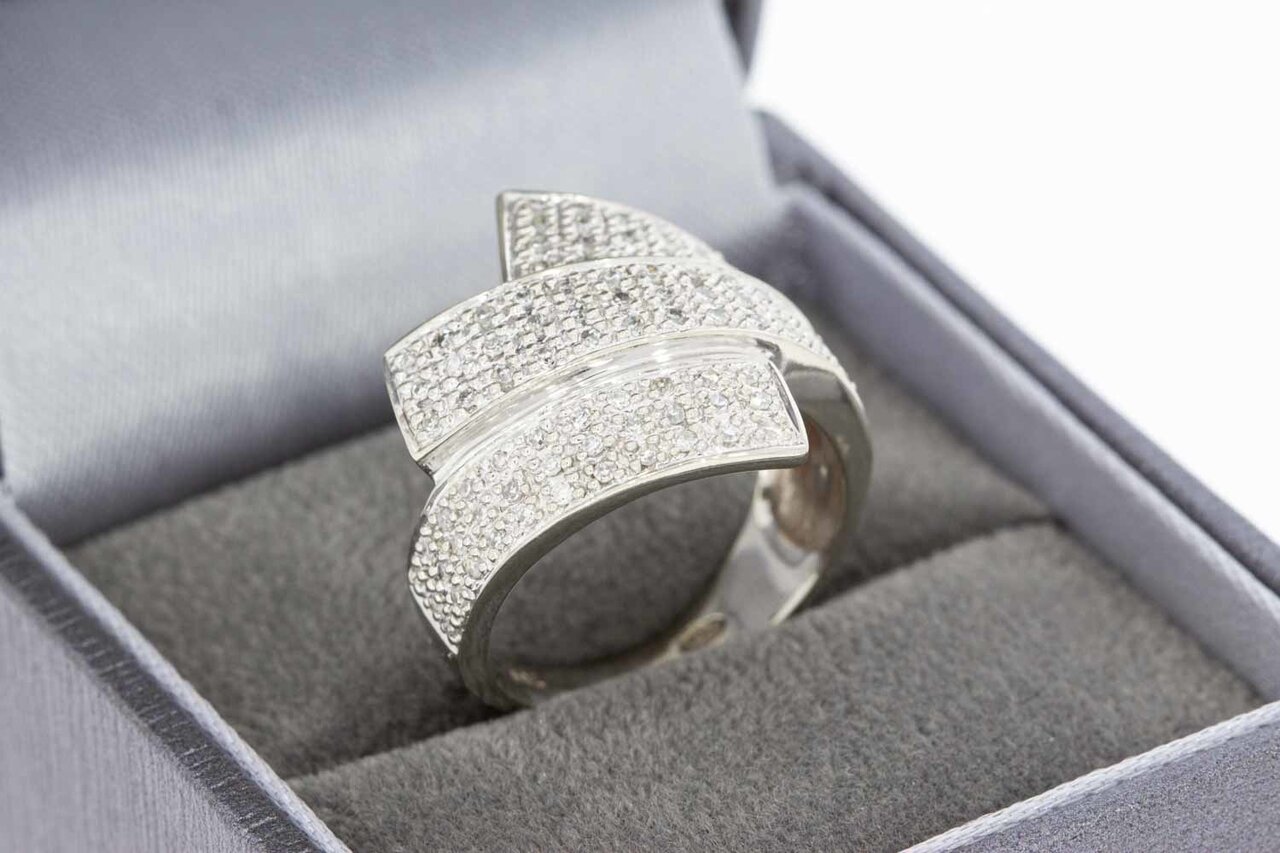 18 Karaat gouden diamant (ca 0.75 ct) Slagring - 16,9 mm