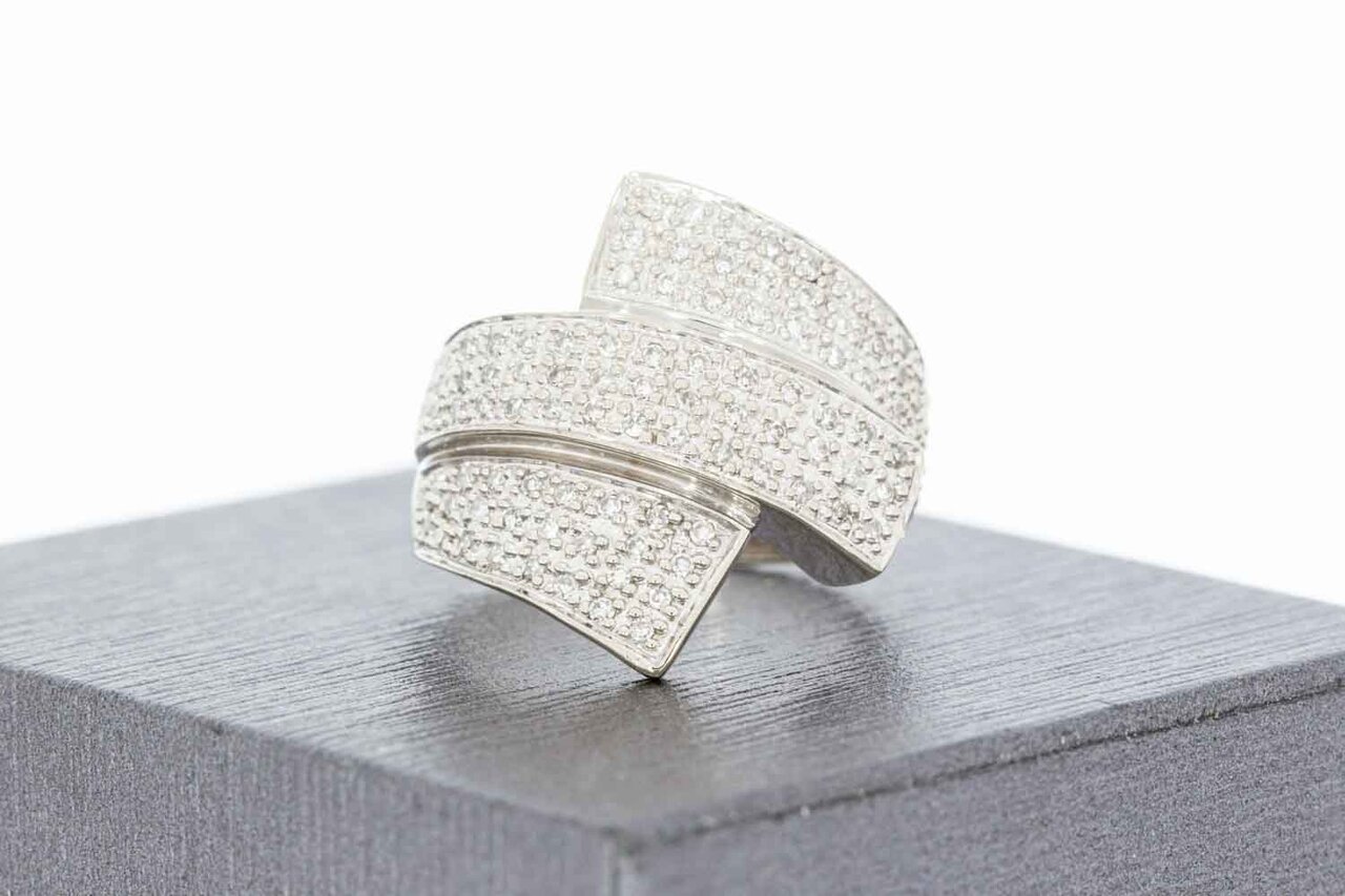 18 Karaat gouden diamant (ca 0.75 ct) Slagring - 16,9 mm
