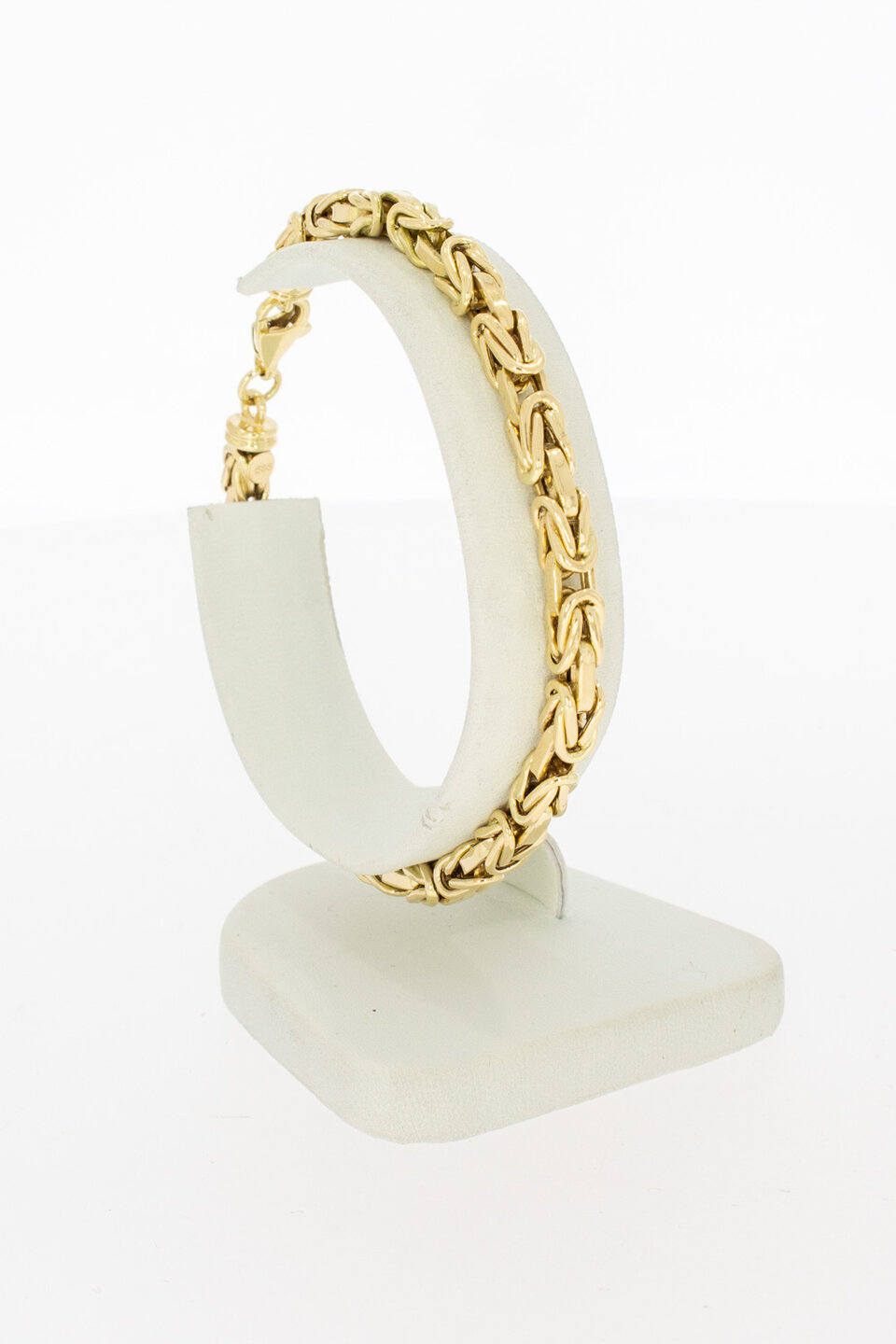 14 karaat gouden byzantijnse koningsarmband - 19,5 cm