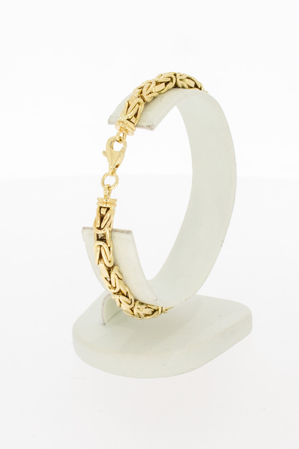 14 karaat gouden byzantijnse koningsarmband - 19,5 cm