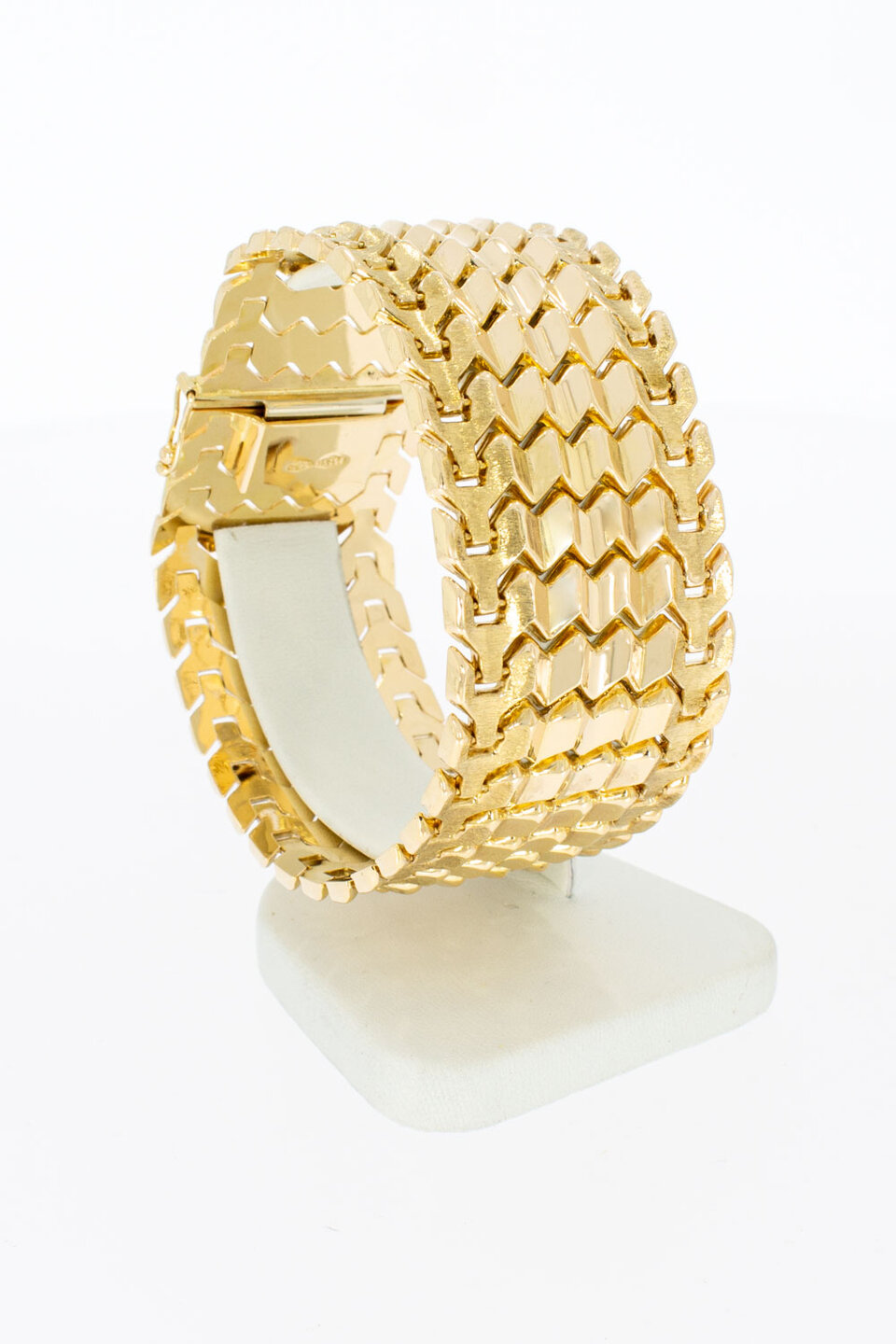 Vintage brede gouden armband 18 karaat - 19,6 mm