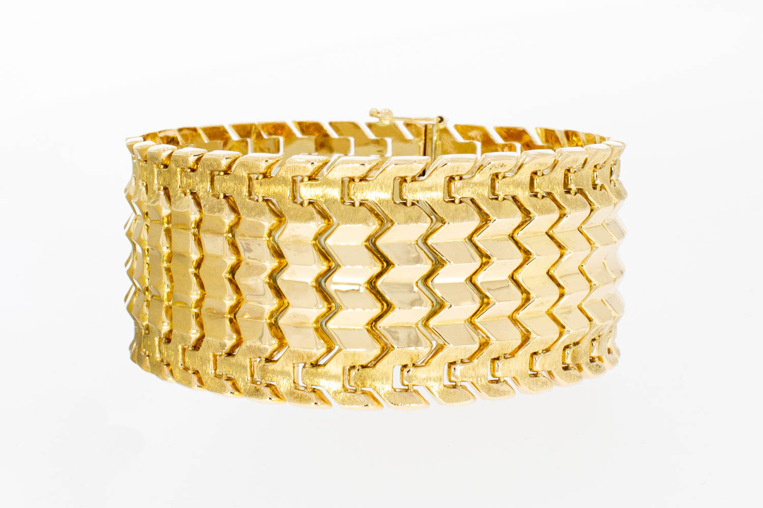 Vintage brede gouden armband 18 karaat - 19,6 mm