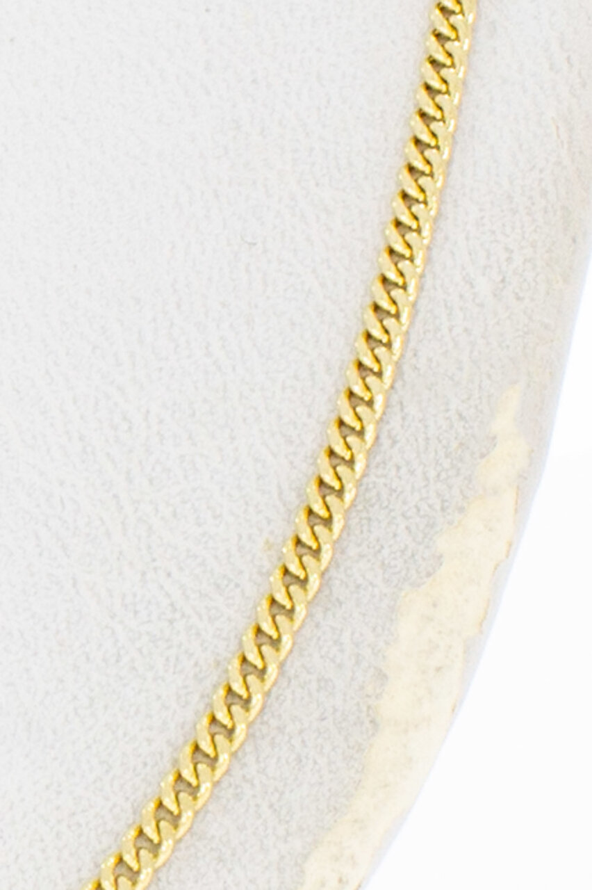 14 Karaat geelgouden geslepen Gourmetketting 61,1 cm