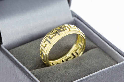 14 karaat gouden Bandring VERSACE style - 19,1 mm