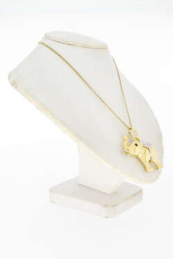 14 Karaat gouden Olifant ketting hanger