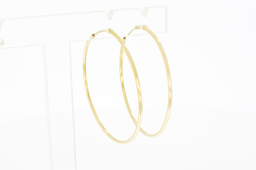 14 Karaat geel gouden Creolen  - 4,3 cm