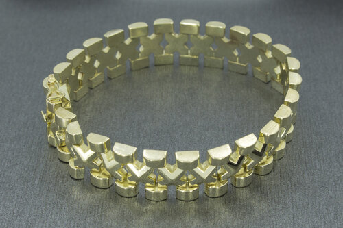 14 karaat geel gouden Vintage armband - 20 cm