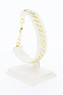 14 Karaat "Open" Gourmet gouden armband - 22 cm