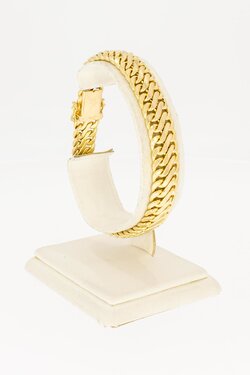 14 Karaat dubbel Gourmet gouden armband- 19,4 cm