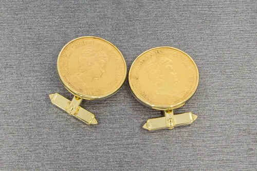 Gouden munt Manchetknopen (gouden tientje)