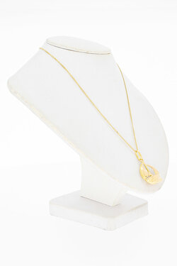 18 Karaat geel gouden bedel  hanger - Zeilboot