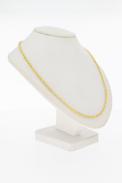 14 Karaat bewerkte gouden Anker schakelketting - 71 cm