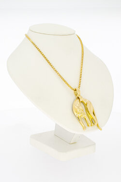 Panter hanger 18 karaat goud - 4,5 cm