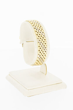 14 Karaat  gouden Tank dames armband - 15 cm