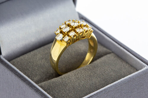 14 karaat gouden diamantring - 17,3 mm