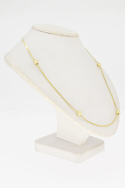 14 Karaat gouden Fantasie Collier - 38,3 cm