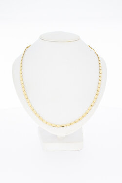 14 karaat goud rijstkorrel Collier - 45,6 cm