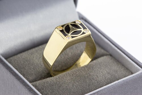 14 Karaat goud Mercedes ring - 19,4 mm
