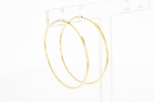 14 Karaat geel gouden oorringen - 4,3 cm