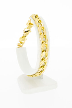 Gourmet armband 14 Karaat goud - 23,1 cm