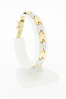 14 Karaat bicolor goud armband - 19,8 cm