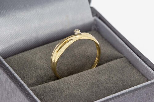 14 Karaat dames diamant ring - 17,2 mm