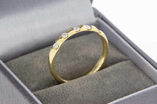 14 karaat geelgoud vrouwenring - 18,4 mm